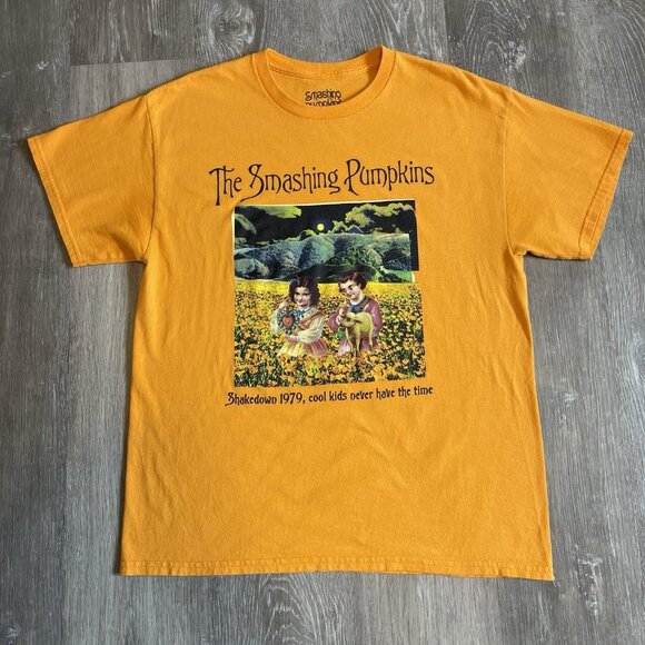 The Smashing Pumpkins Shakedown 1979 Band Graphic T-Shirt Orange Mens Size L - Picture 1 of 8